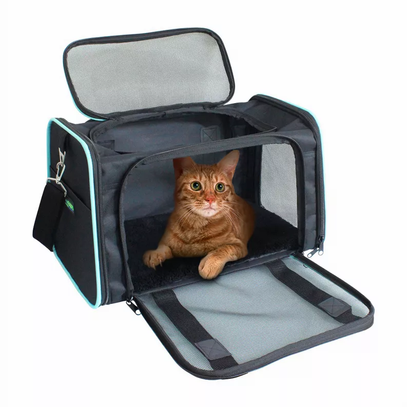 GOOPAWS Soft-Sided Kennel Pet Carrier for Small Dogs, Cats, Puppy, Airline Approved Cat Carriers Dog Carrier Collapsible, Travel Handbag & Car Seat