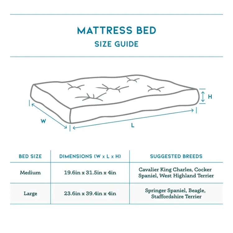 Marlin Eco-Fabric Mattress Dog Bed Dimensions