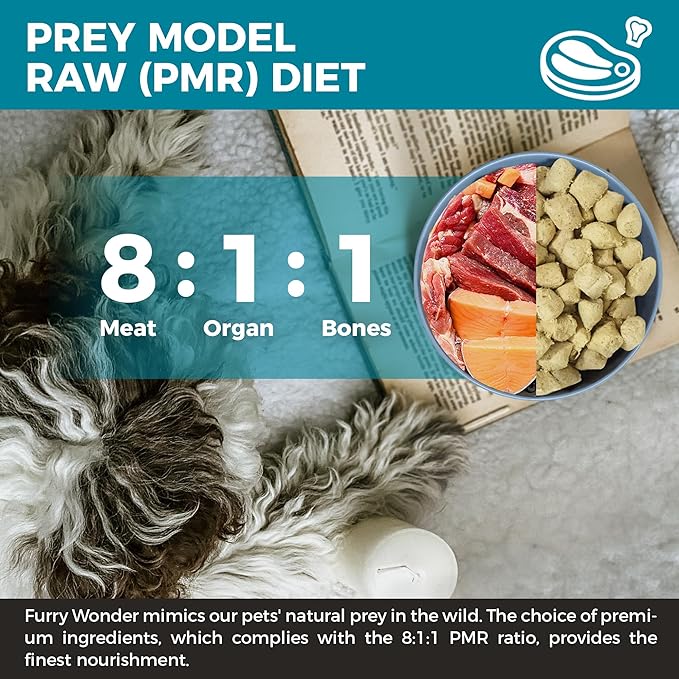 Skin & Coat Vitalize Freeze-Dried Raw Salmon & Cod Recipe for Dogs prey model